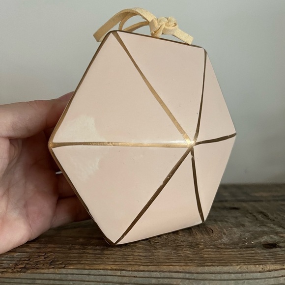 Hanging ceramic planter pot geometric design - Picture 5 of 5